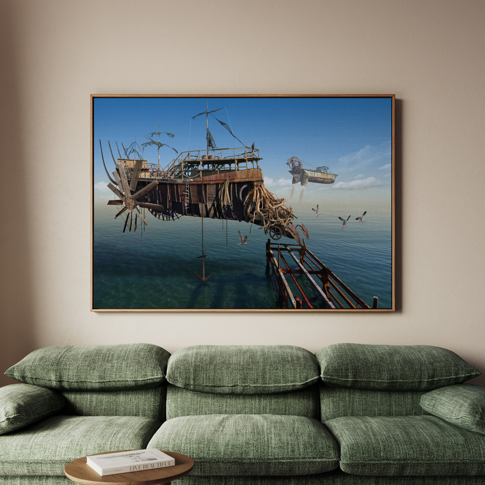 Canvastavla The old seafarer - Tavla - 100x70