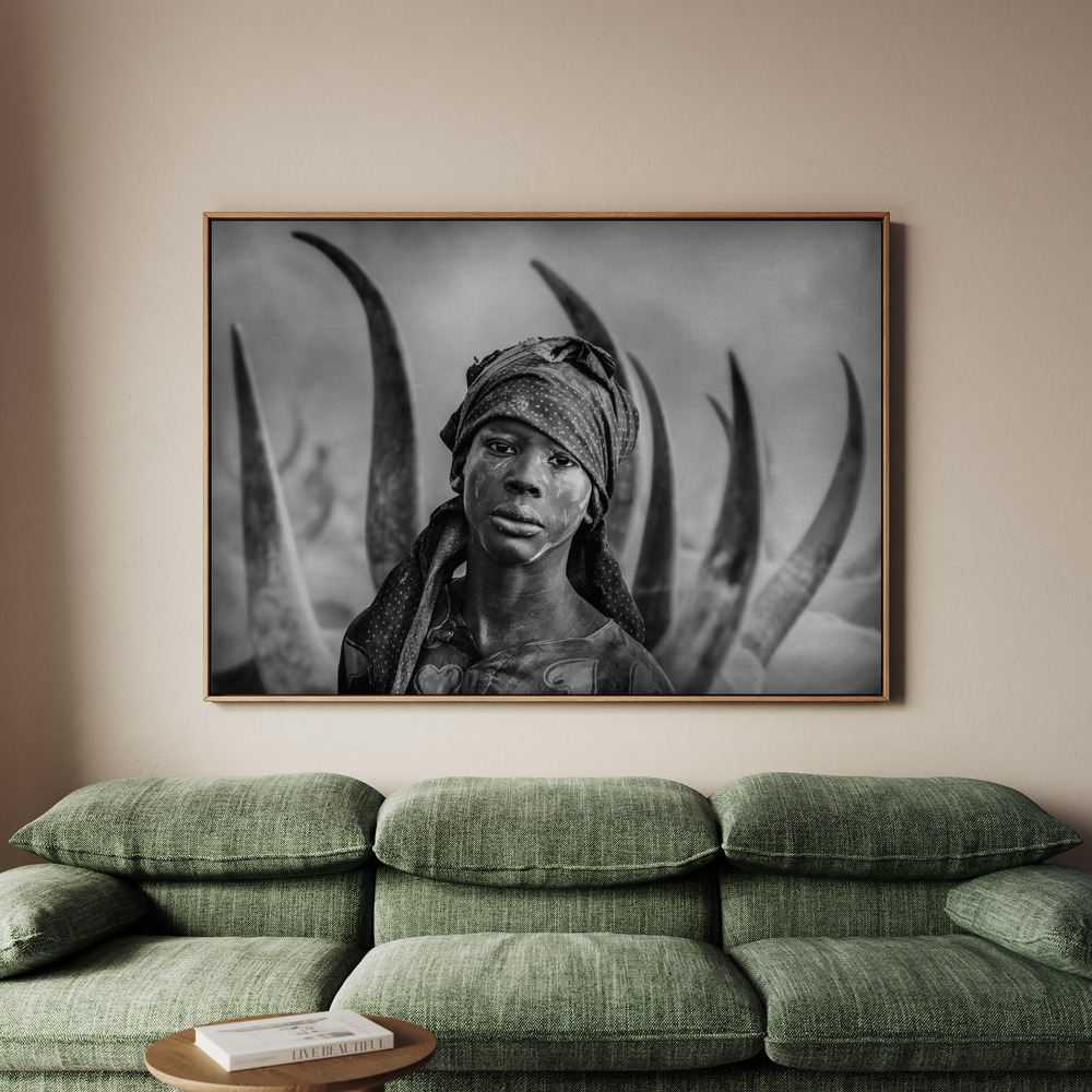 Canvastavla Boy of Mundari, South Sudan - Tavla - 100x70