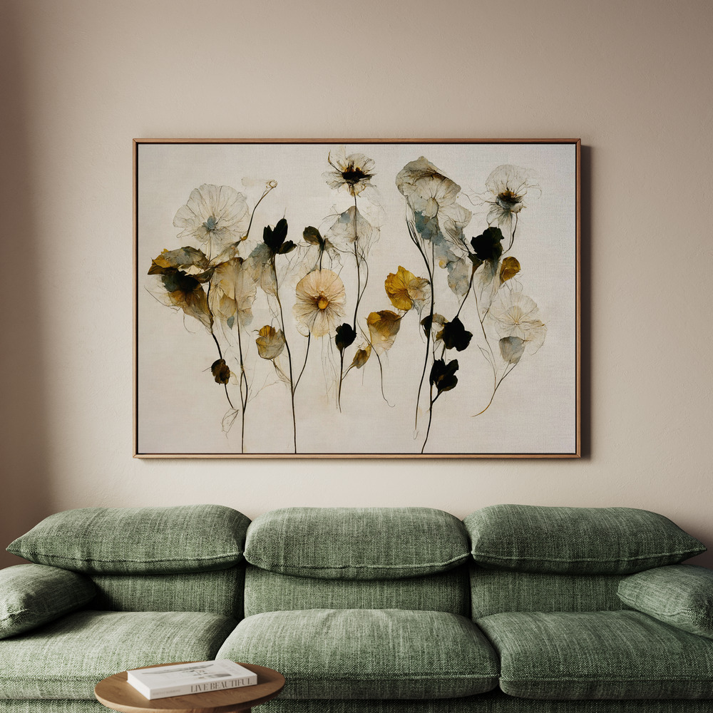 Canvastavla Beautiful Dry Flowers - Tavla - 100x70
