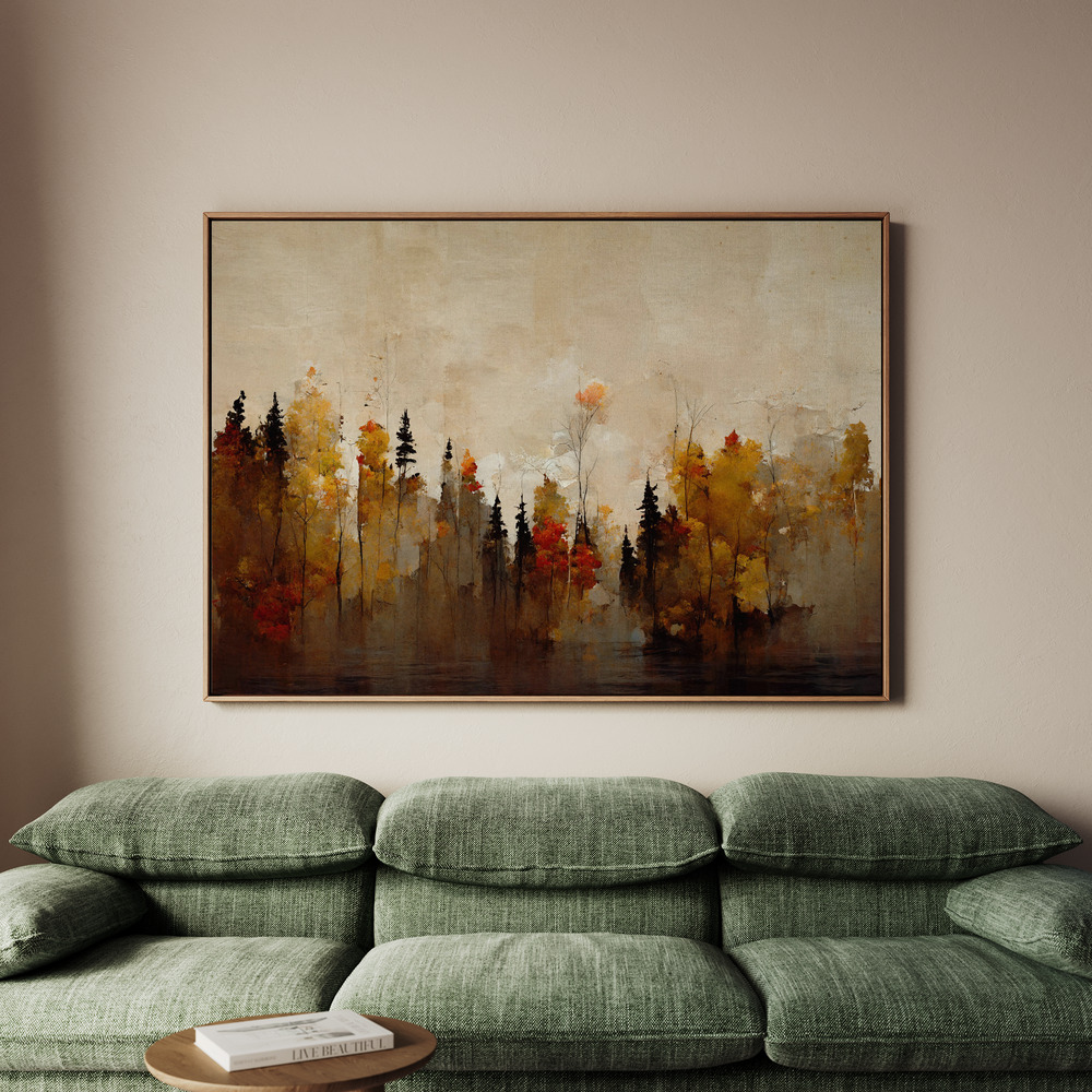 Canvastavla A Forest In Autumn - Tavla - 100x70