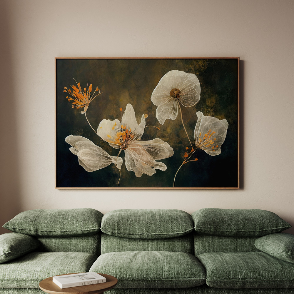Canvastavla Transparent Flowers - Tavla - 100x70