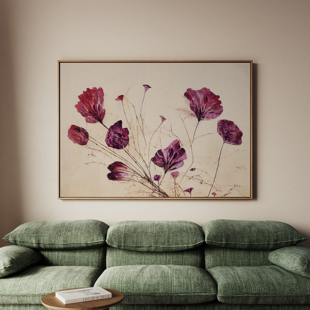 Canvastavla Purple Flowers - Tavla - 70x50