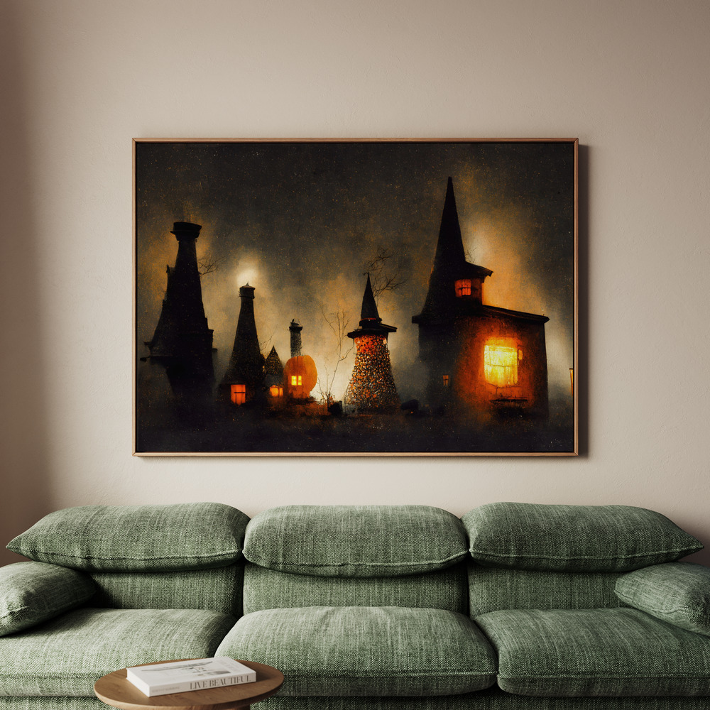Canvastavla Village of the Witches - Tavla - 100x70