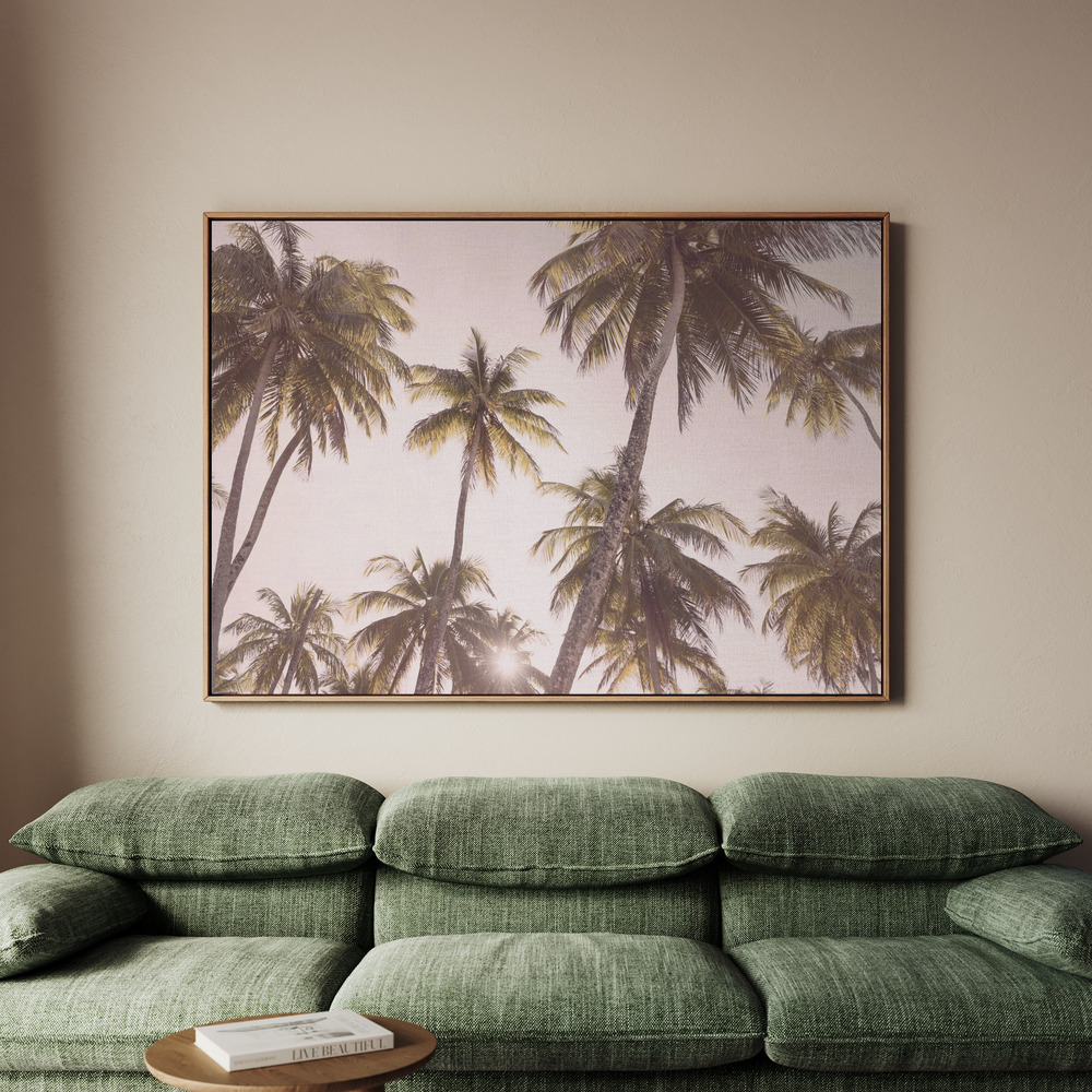 Canvastavla Blush Palm Trees - Tavla - 100x70