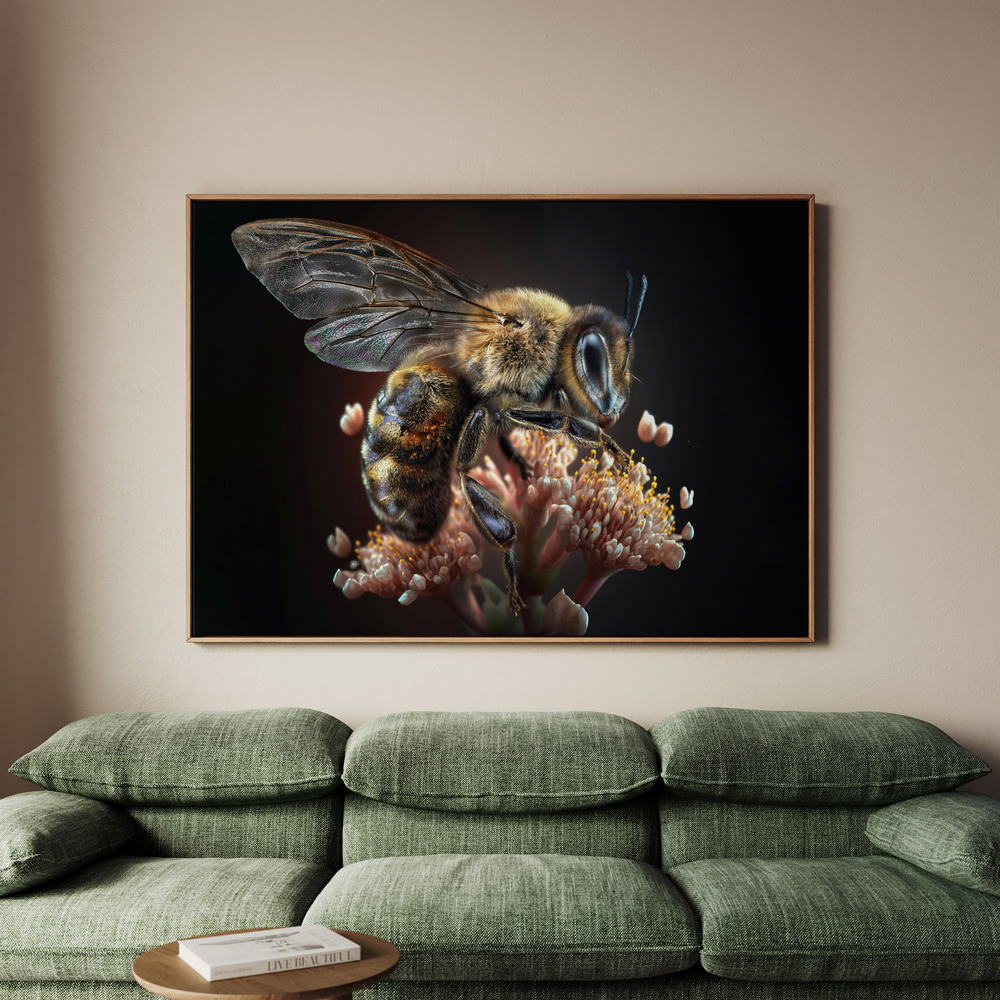 Canvastavla FlowerBee - Tavla - 70x50