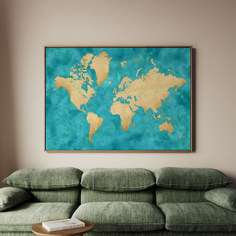 Canvastavla Lexy world map - Tavla - 100x70