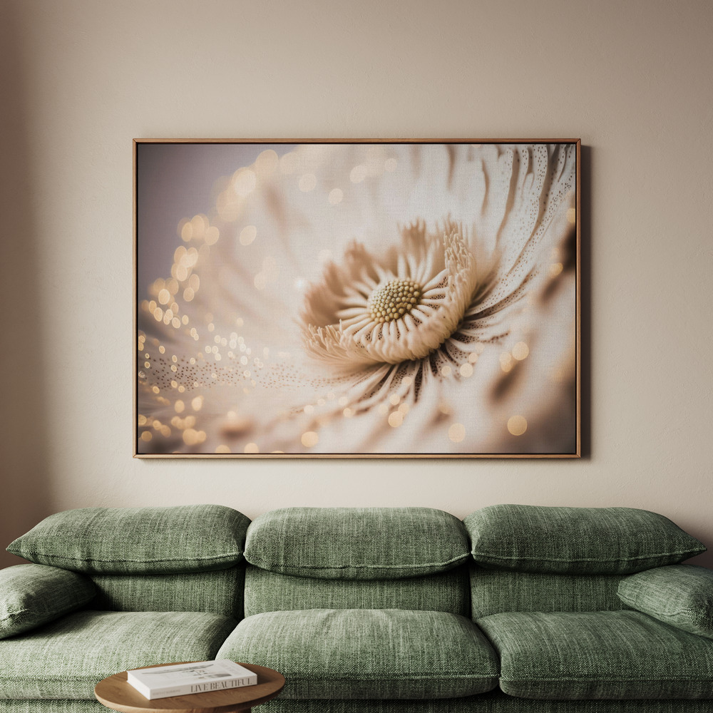 Canvastavla Beige Coral Flower - Tavla - 100x70