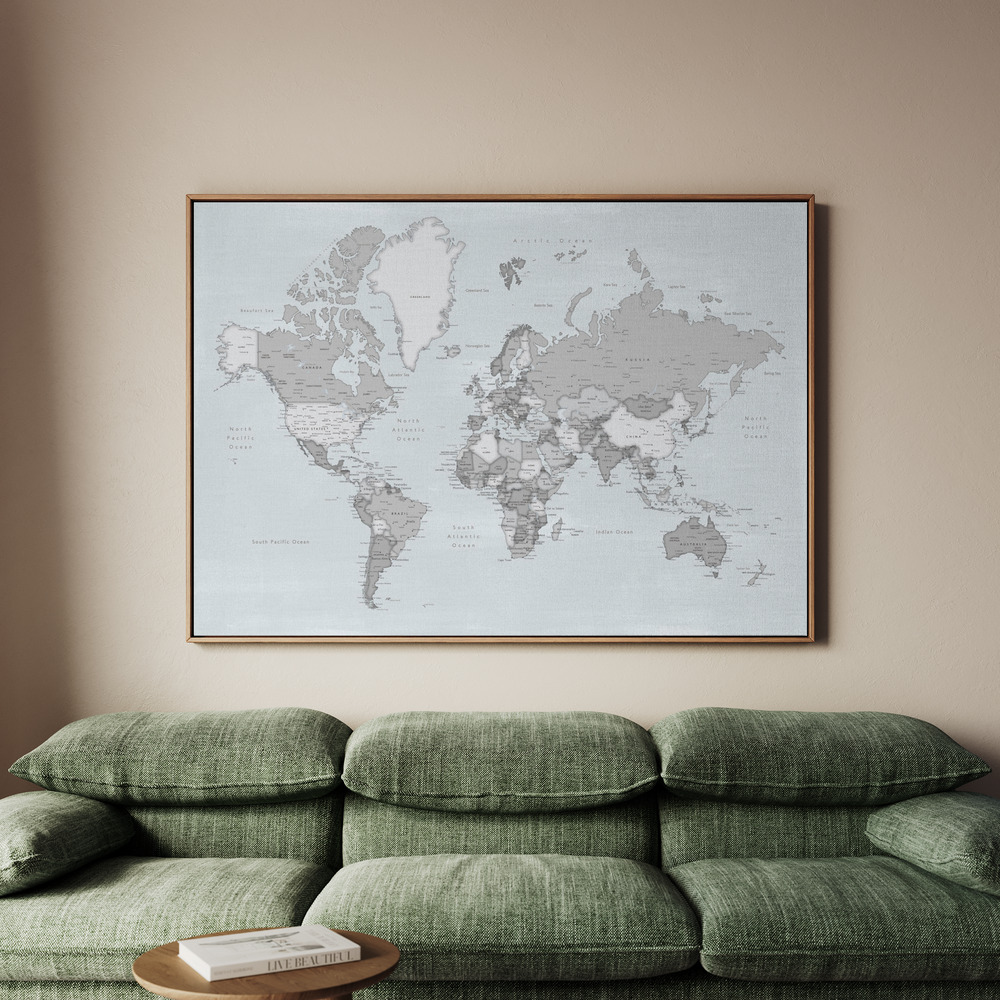 Canvastavla Minimalist World Map - Tavla - 150x100