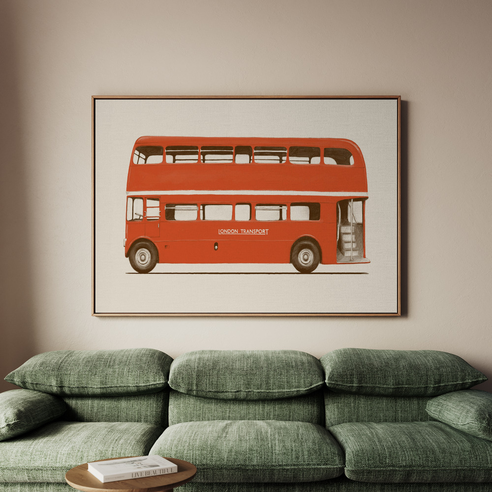 Canvastavla Red English Bus - Tavla - 70x50