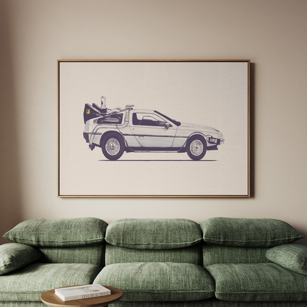 Canvastavla Delorean - Tavla - 70x50