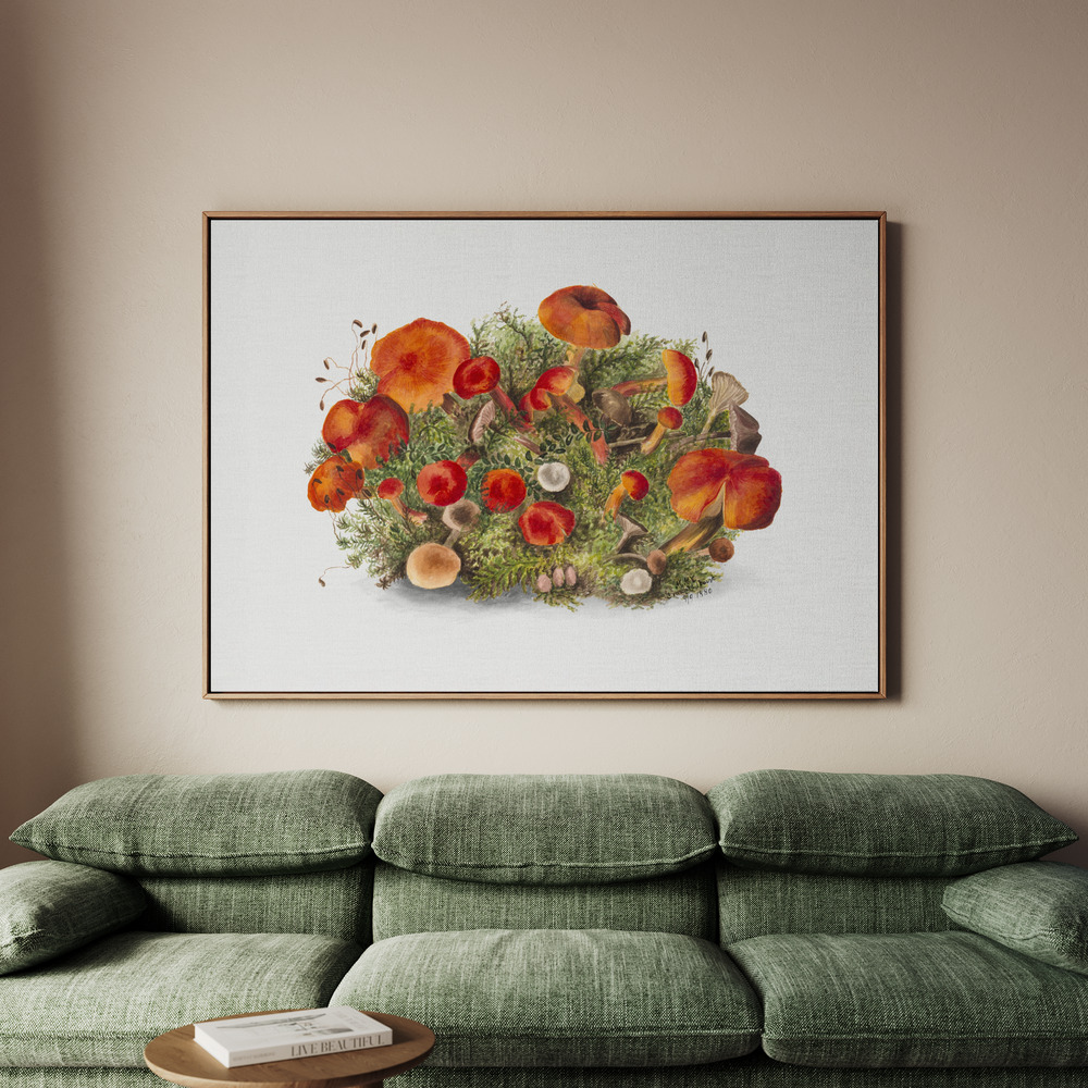 Canvastavla Study of Mushrooms (1880) Horizontal - Tavla - 150x100