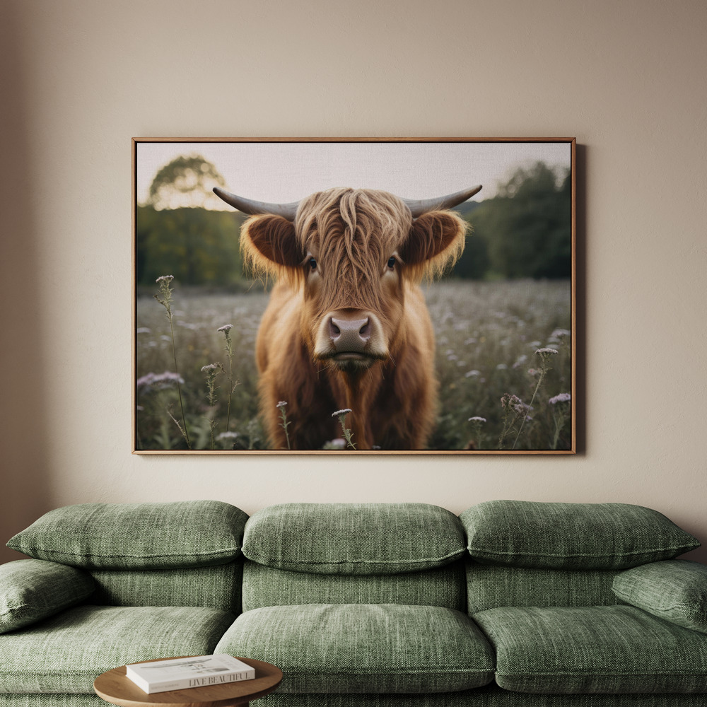 Canvastavla Highland Cow - Tavla - 150x100