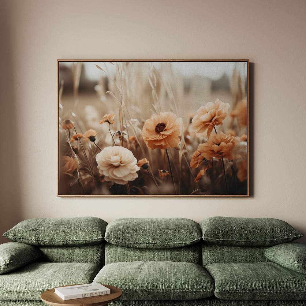 Canvastavla Orange Flowers No 3 - Tavla - 70x50
