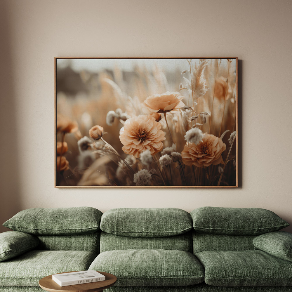 Canvastavla Orange Flowers No 2 - Tavla - 70x50