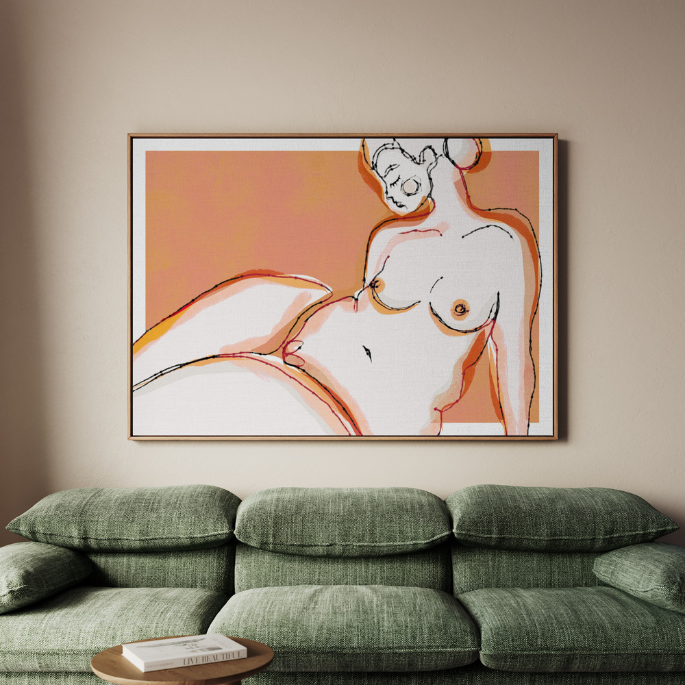 Canvastavla Sensuality (Orange Version) - Tavla - 150x100