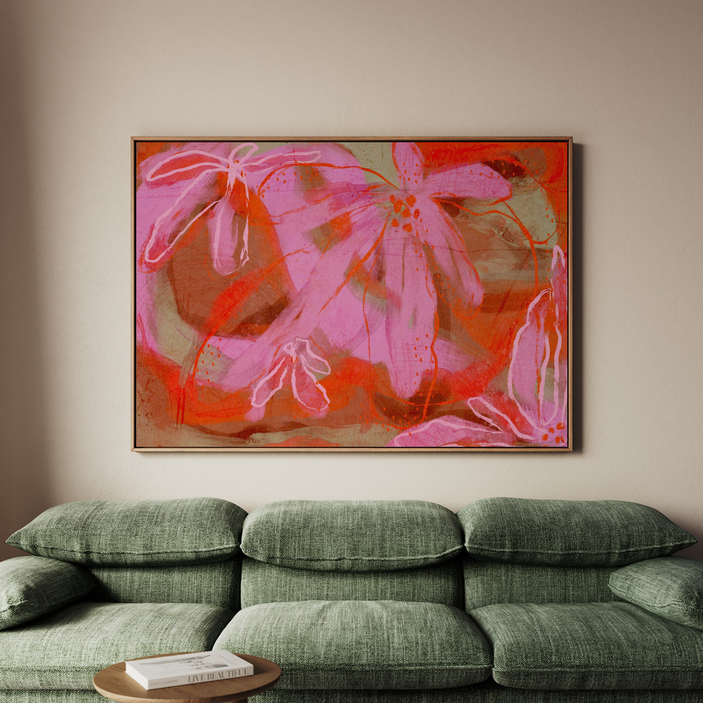 Canvastavla Coral Flower Rythm - Tavla - 70x50