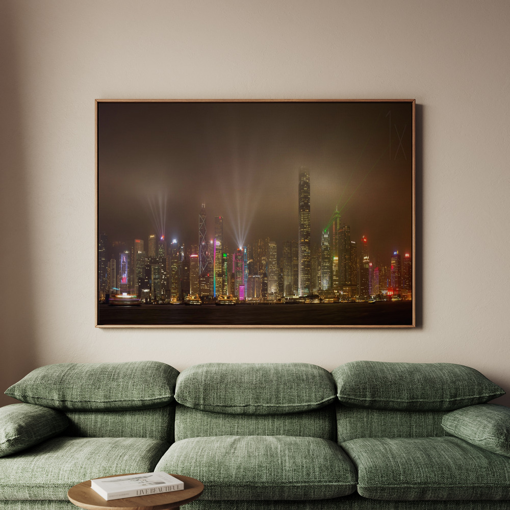 Canvastavla Hong Kong Island - Tavla - 100x70