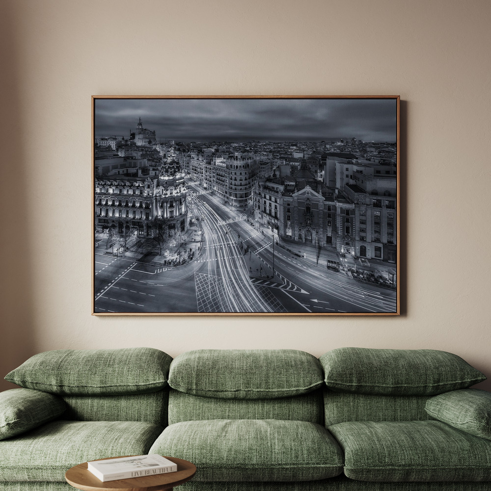 Canvastavla Madrid City Lights - Tavla - 100x70