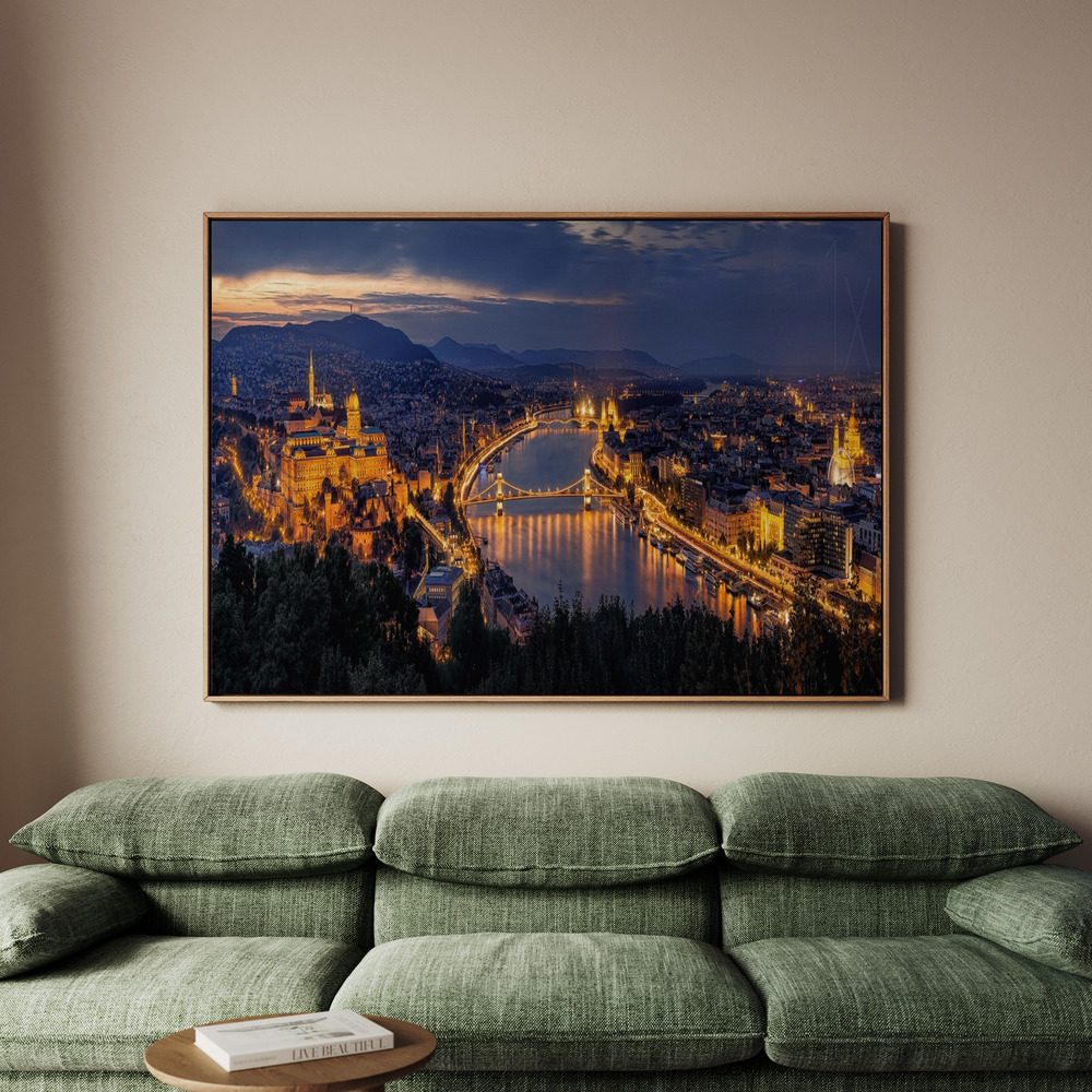Canvastavla Panorama of Budapest - Tavla - 70x50