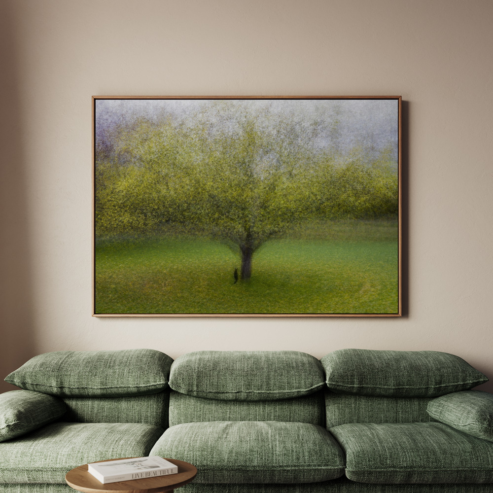 Canvastavla The Cat by the Tree - Tavla - 150x100