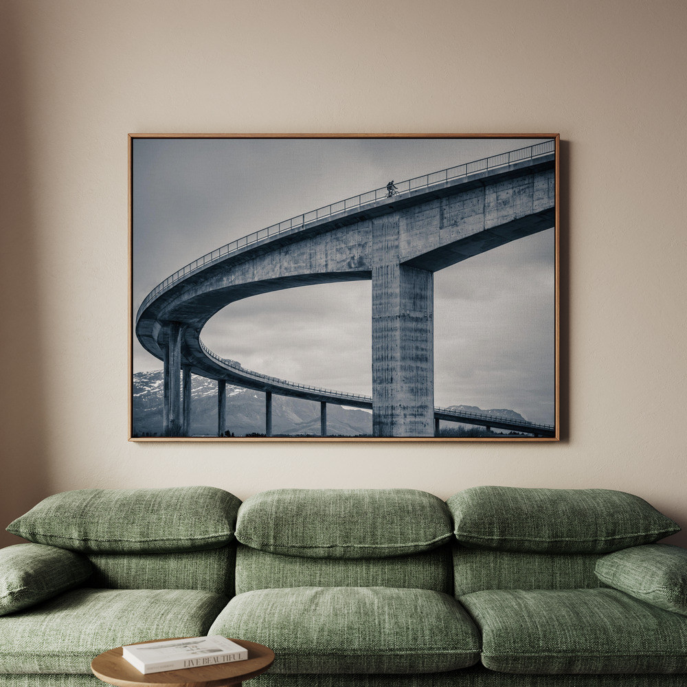 Canvastavla The lonely biker - Tavla - 70x50