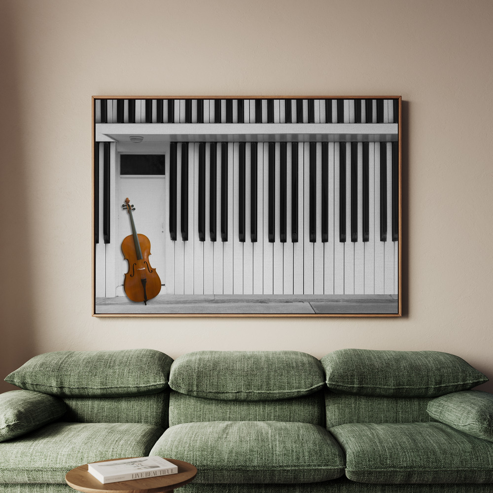 Canvastavla Cello at the Door - Tavla - 150x100