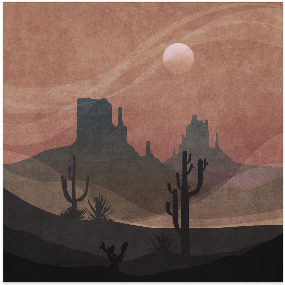 Poster - Desert Twilight square poster