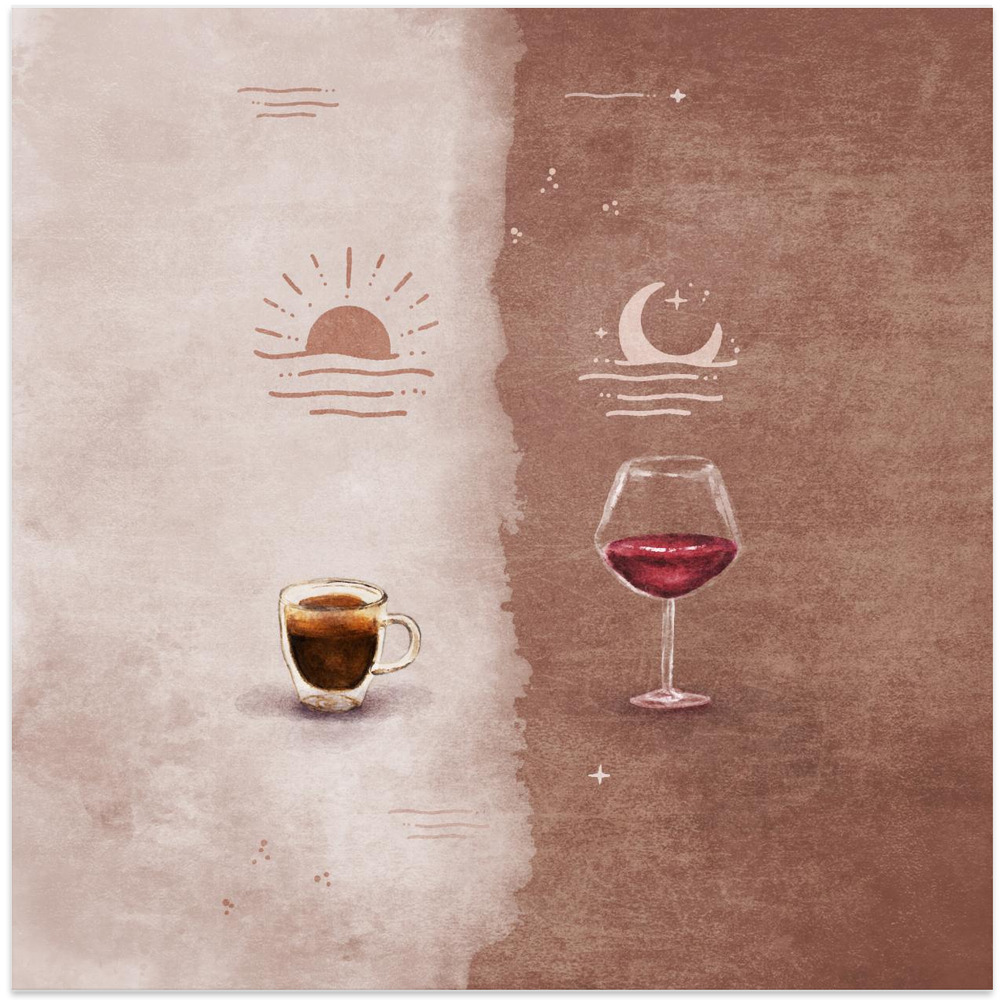 Poster - Day to Night Sip square poster