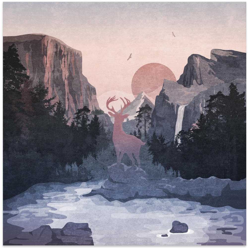 Poster - Majestic Dawn Scene square poster