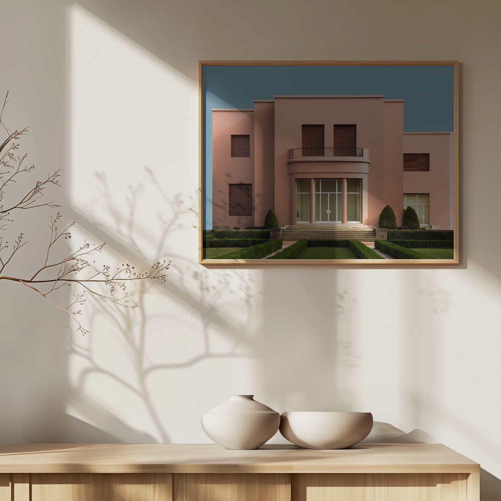 Poster - Untitled over cabinet