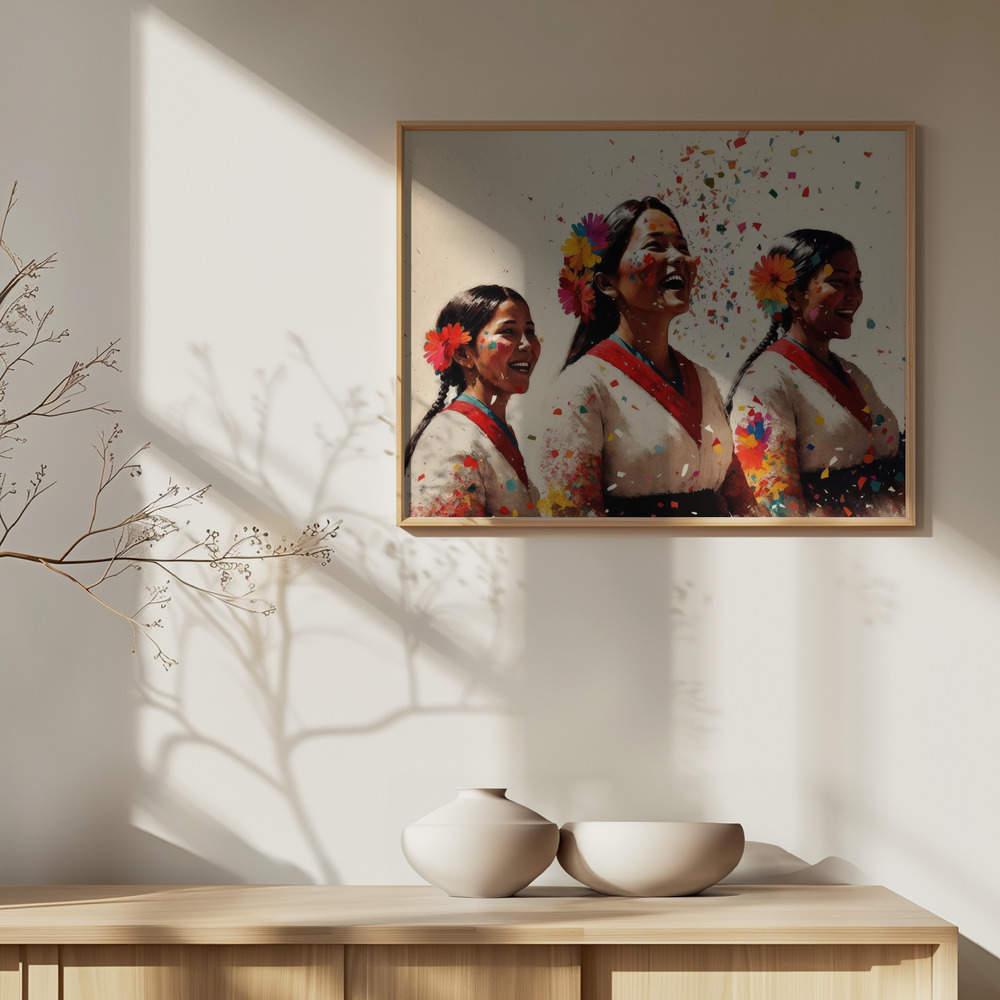 Poster - Open Hearts over cabinet