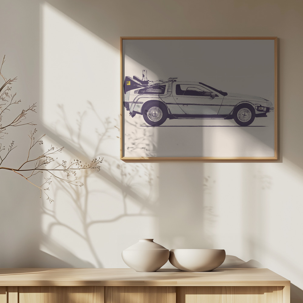 Poster Delorean - Affisch över skåp