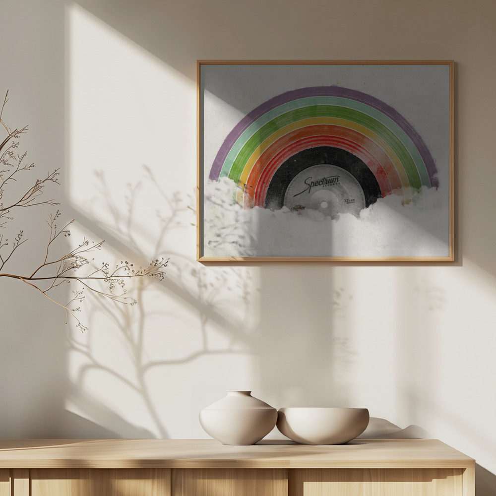 Poster Rainbow Classics - Affisch över skåp