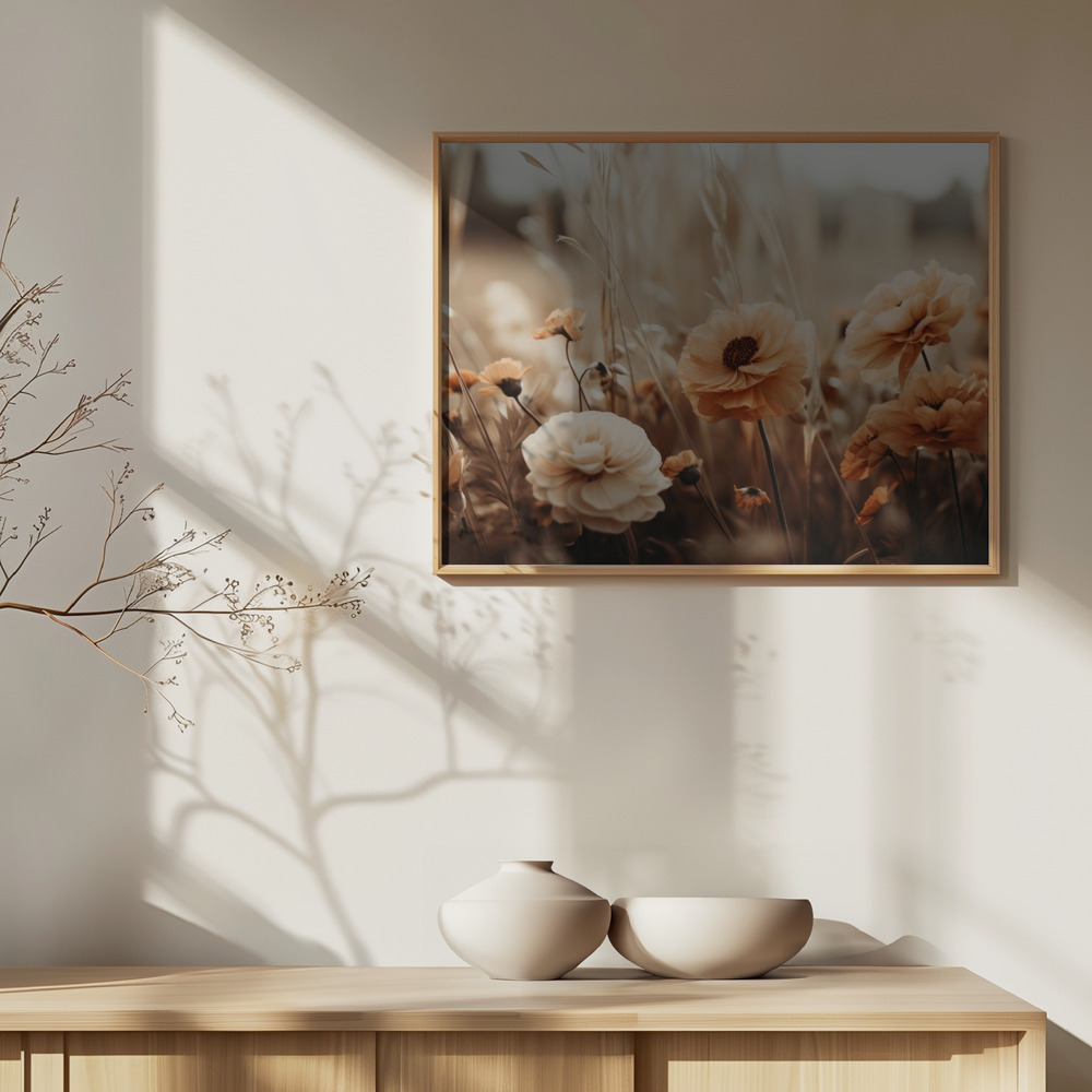 Plakat - Orange Flowers No 3 over skab