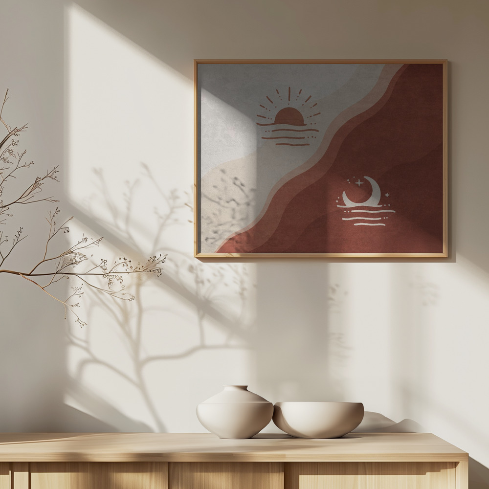 Poster - Day and Night Harmony boven kast