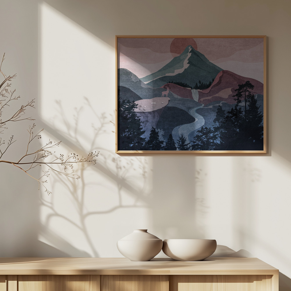 Poster - Sepia Acannis Copy boven kast