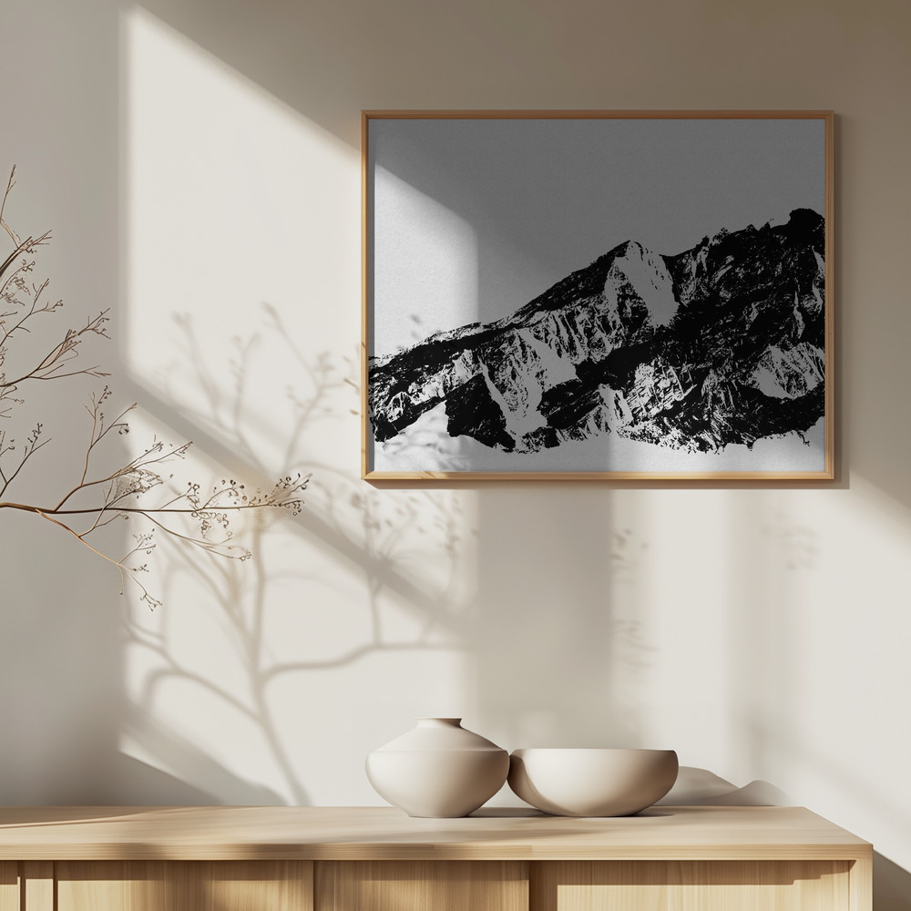Poster - Mountains I over cabinet