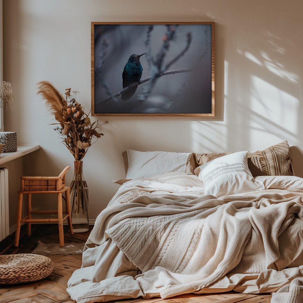 Poster Electrical Blue - Affisch i sovrummet