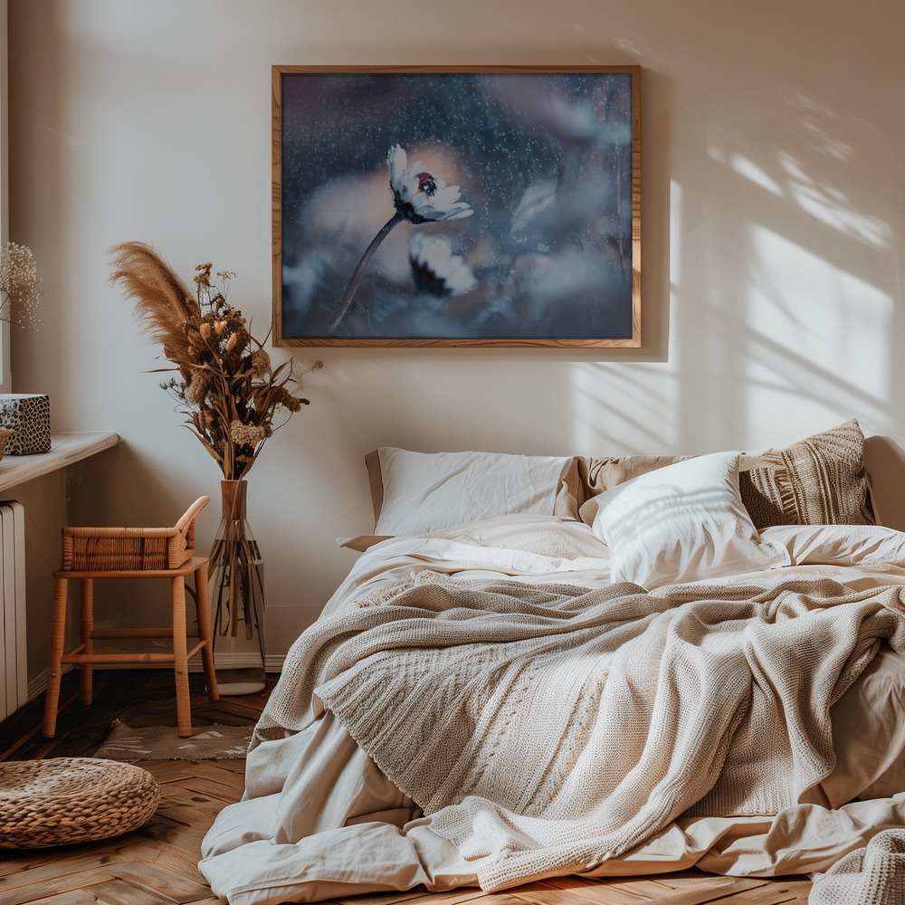 Poster Rainy Lady Daisy Day - Affisch i sovrummet