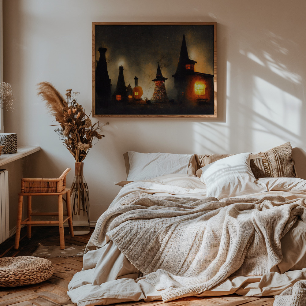 Poster - Village of the Witches im Schlafzimmer