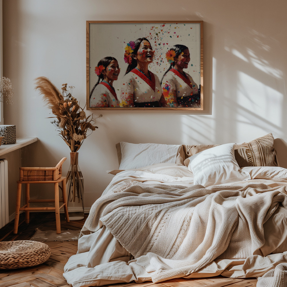 Poster - Open Hearts in bedroom