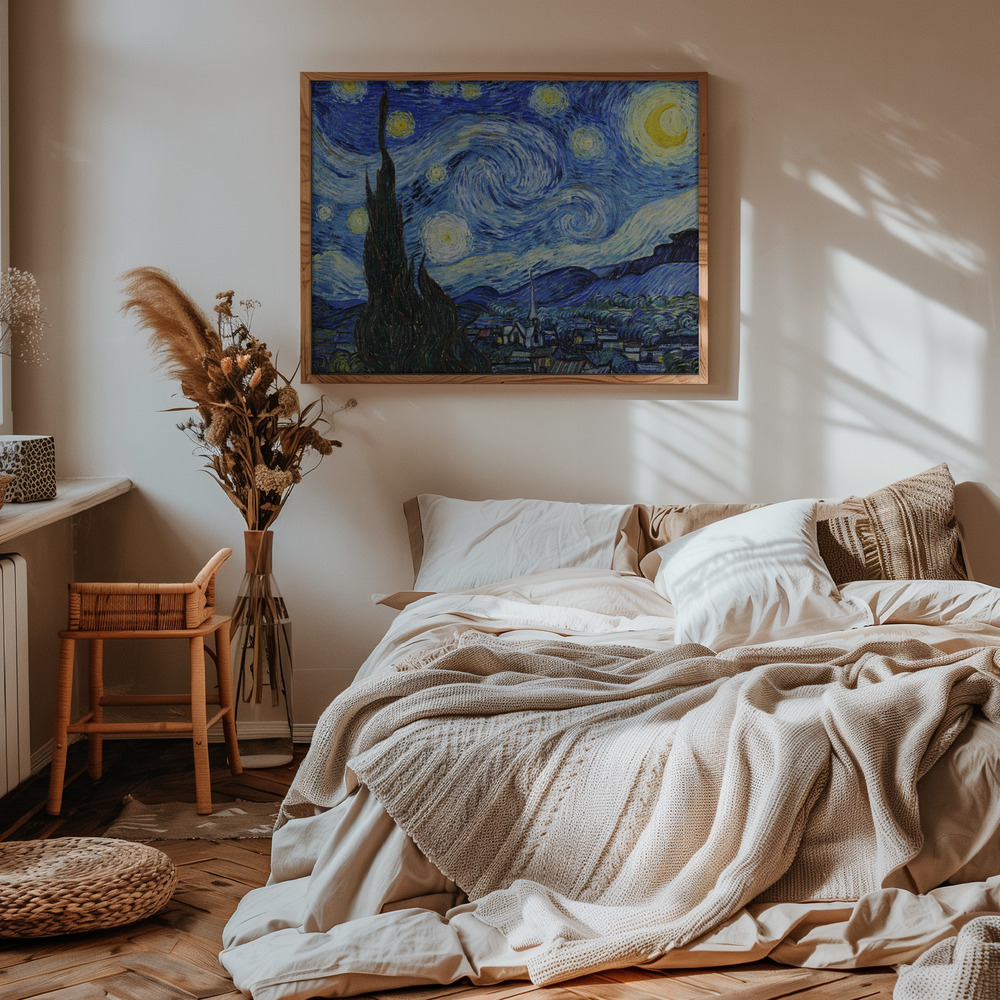 Plakat - The Starry Night i soveværelset
