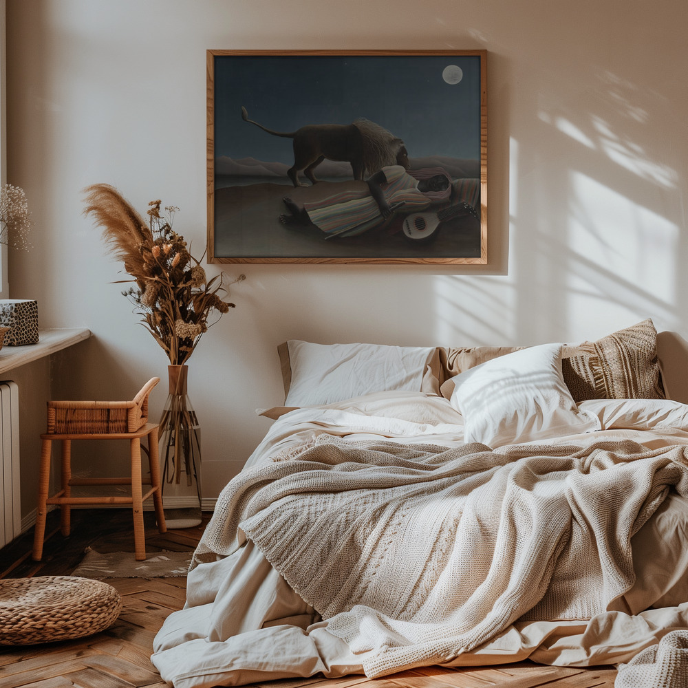 Poster - La Bohémienne endormie 1897 in bedroom