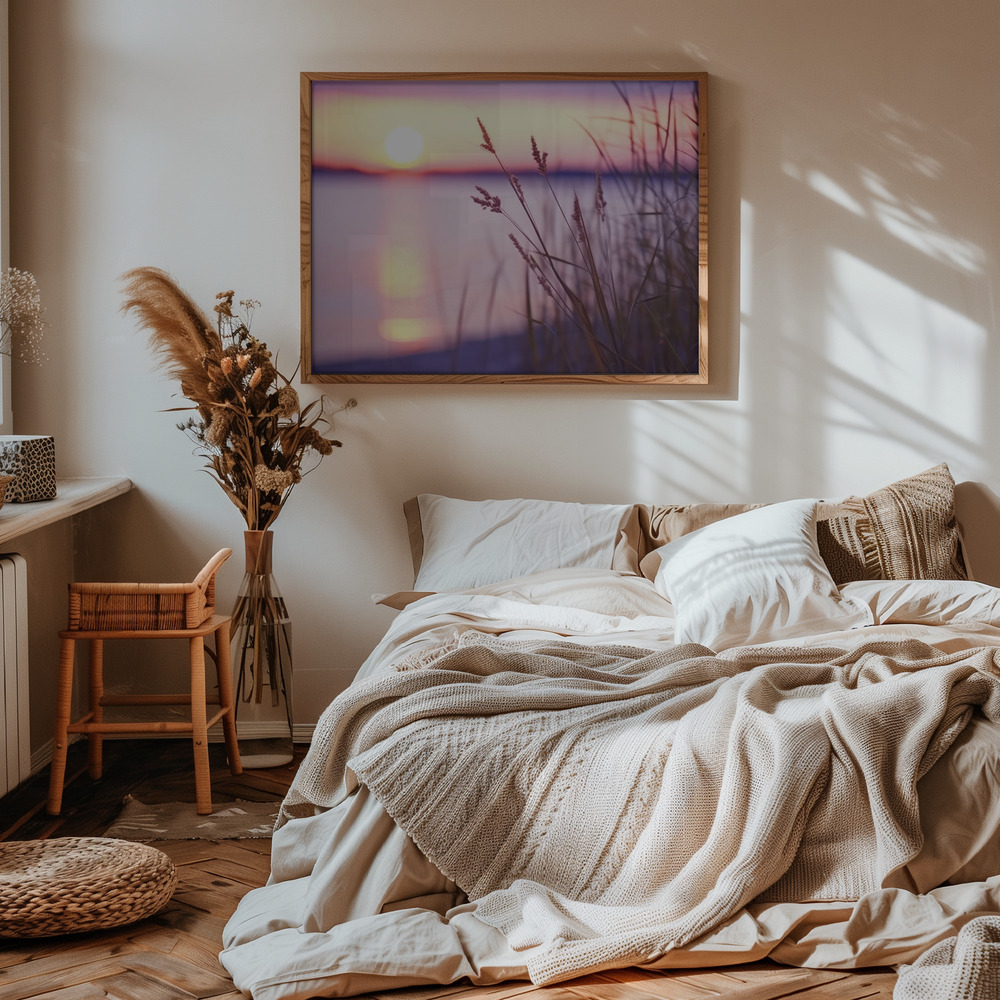 Poster - Purple Sunset in bedroom