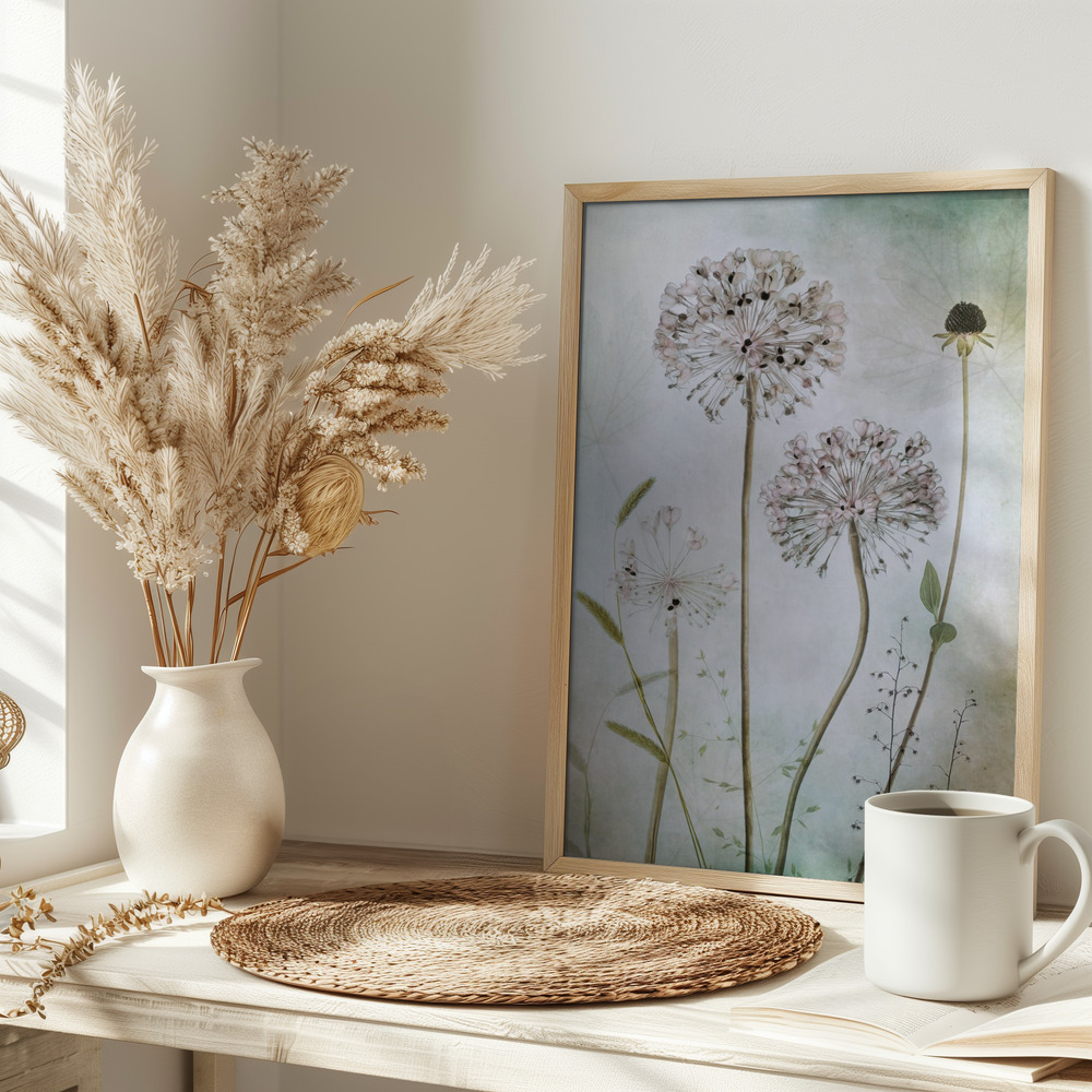 Poster - Allium auf dem Tisch