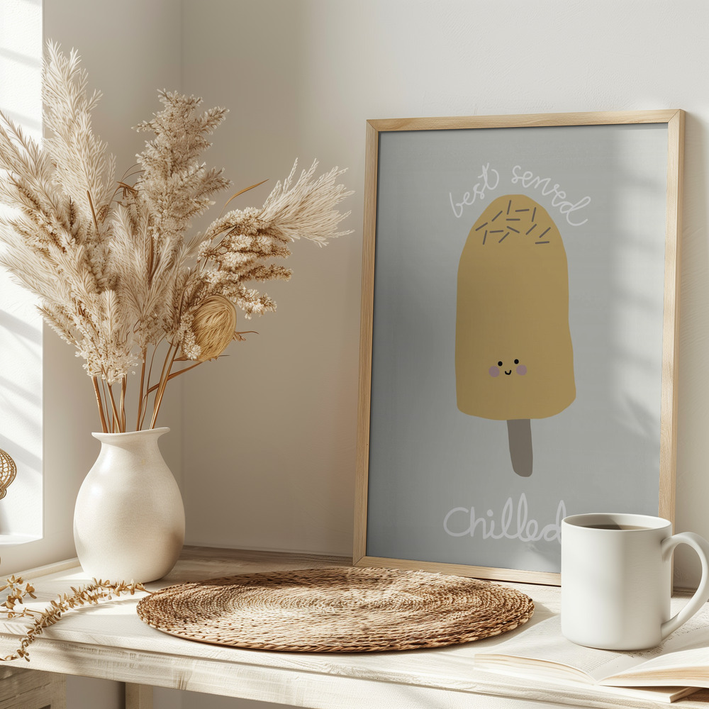 Poster - Chilled Ice Cream on table