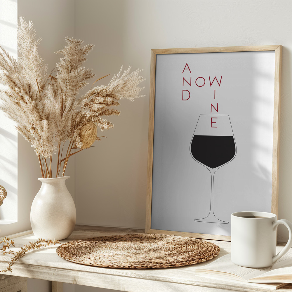 Poster - And Now Wine op tafel
