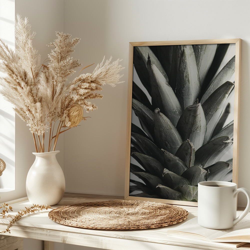 Poster - Pineapple close up op tafel