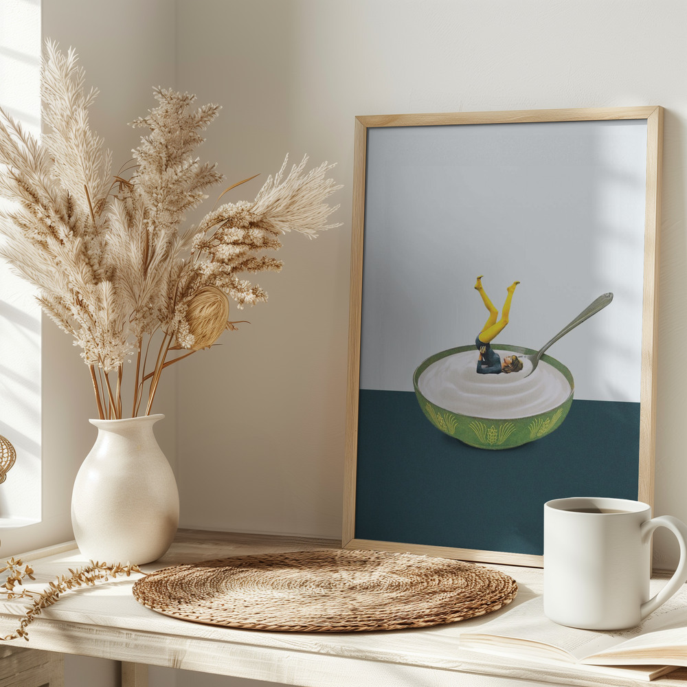 Plakat - Yoga in my yogurt på bordet