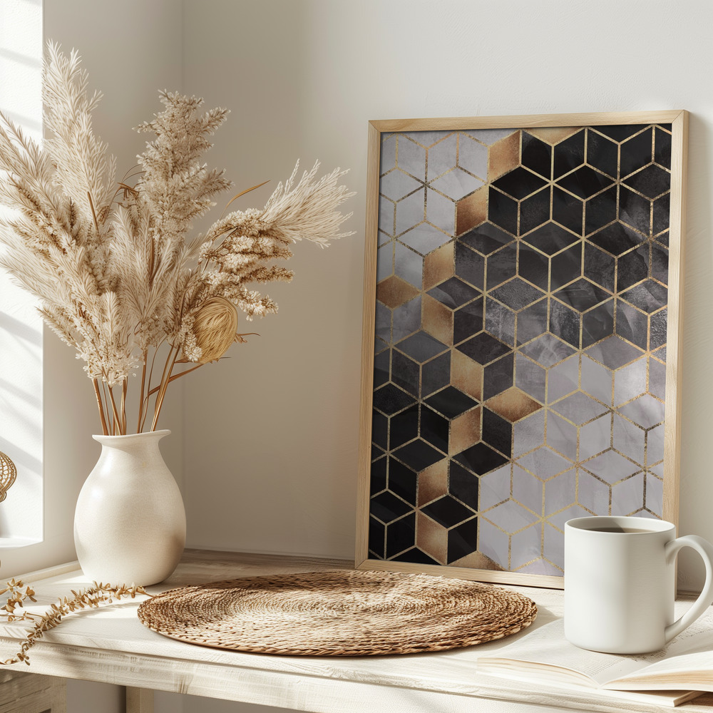 Poster - Smoky Cubes op tafel